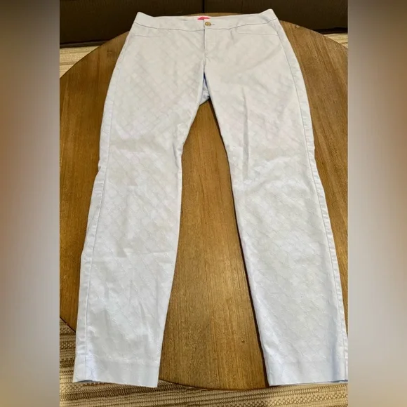 Lilly Pulitzer PowderBlue Textured Pants - Picture 6 of 6